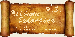 Miljana Sukonjica vizit kartica